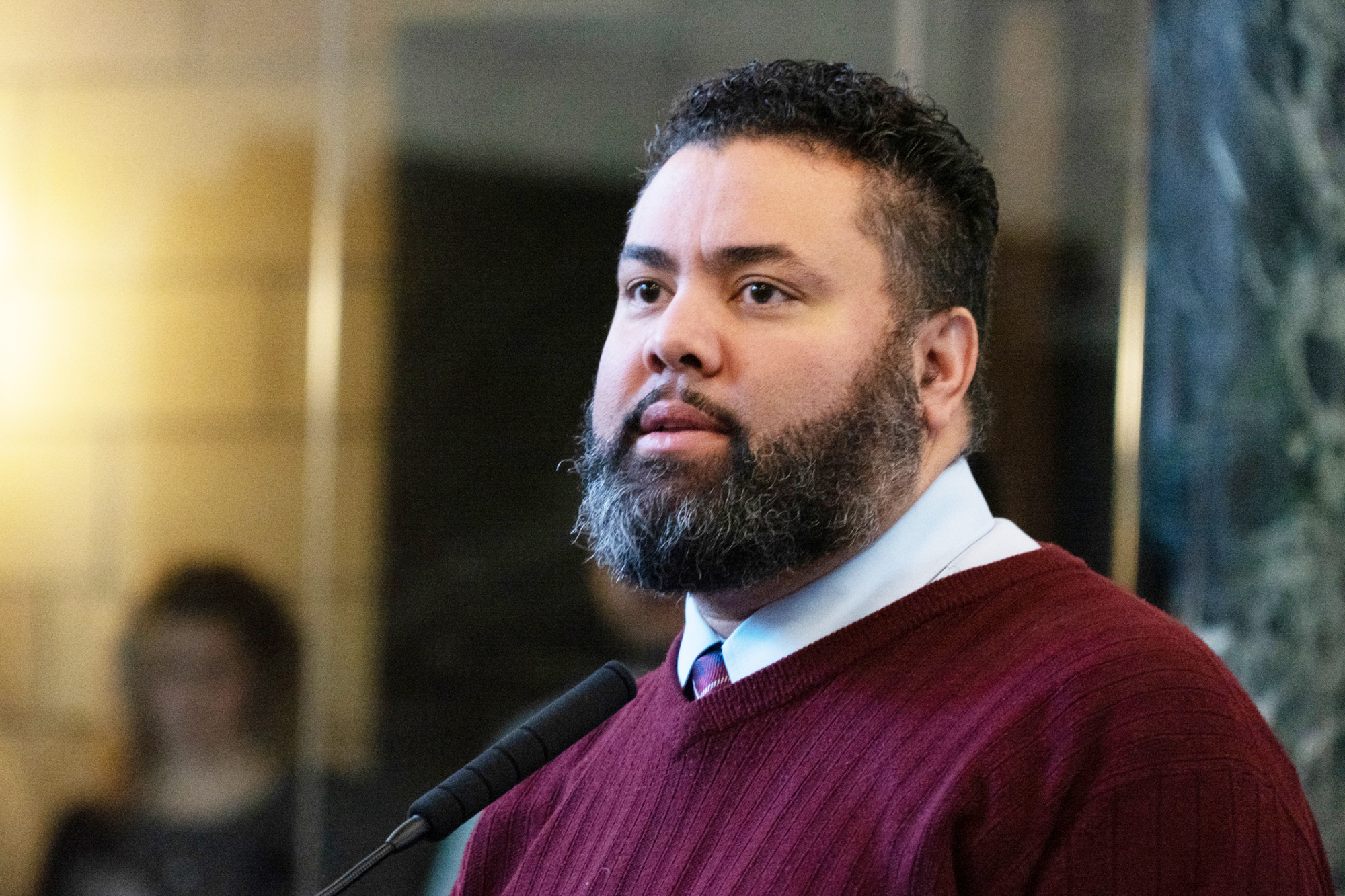 State Sen. Justin Wayne of Omaha, Jan. 6, 2023.<br />(Zach Wendling / Nebraska News Service)